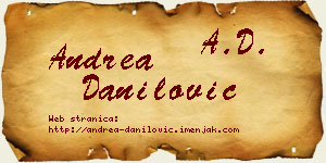 Andrea Danilović vizit kartica